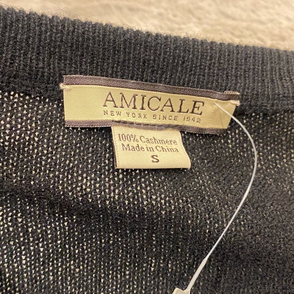 NWOT💝AMICALE Cashmere V-Neck Sweater Size S - Picture 8 of 14